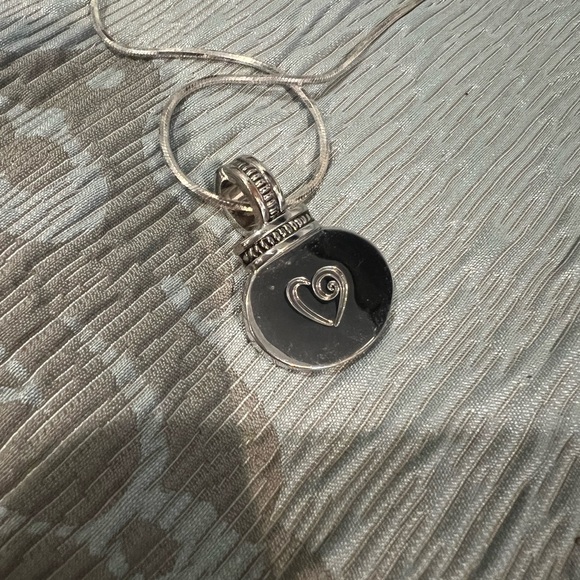 Silver Initial Pendant Necklace - Picture 2 of 2